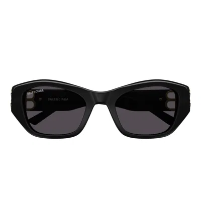 Balenciaga Eyewear Rectangular Frame Sunglasses In Black