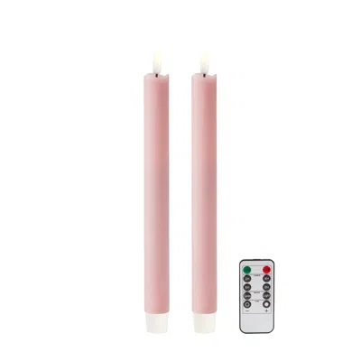 Addison Ross Ltd Uk Pink Led Candles - Set Of 2