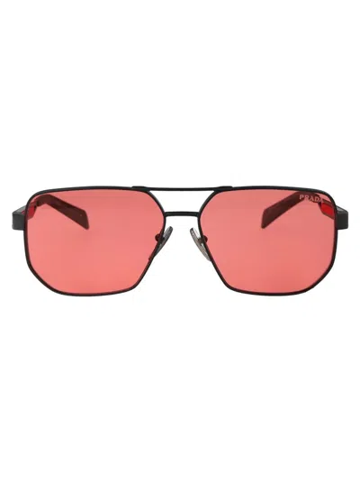 Prada Linea Rossa Sunglasses In 15p20b Matte Grey