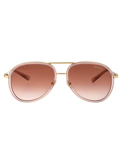 Versace Sunglasses In 100213 Brown Transparent