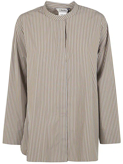 's Max Mara Swallow Striped Shirt Clothing In Brown