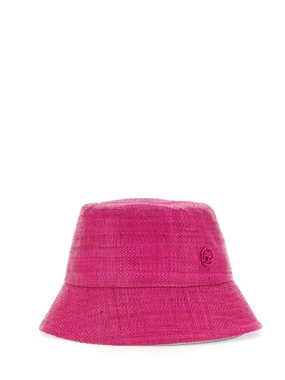 Ruslan Baginskiy Straw Bucket Hat In Fuchsia