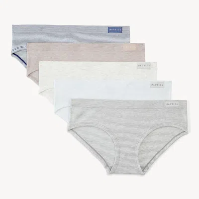 Nautica Womens Striped Seamless Hipster Brief, 5-pack In Multi