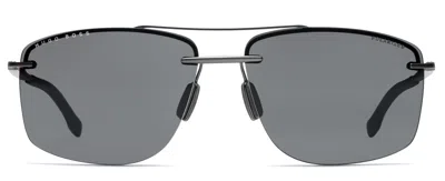 Hugo Boss Boss 1033 Rectangle Sunglasses In Grey