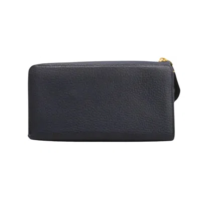 Pre-owned Louis Vuitton Zippy Wallet Leather Wallet () In Blue