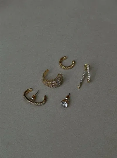 Princess Polly Cuffing Season Earring Pack In Gold