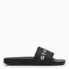 Givenchy Men's Logo Pool Slide Sandals In Black