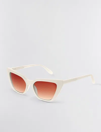 Bcbgmaxazria Kendall Cat Eye Sunglasses In Ivory