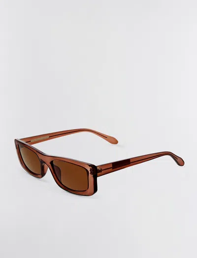Bcbgmaxazria Modern Icon Rectangle Sunglasses In Blush