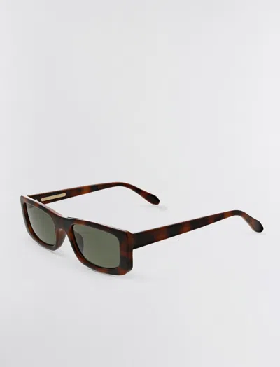 Bcbgmaxazria Modern Icon Rectangle Sunglasses In Tort W/g15