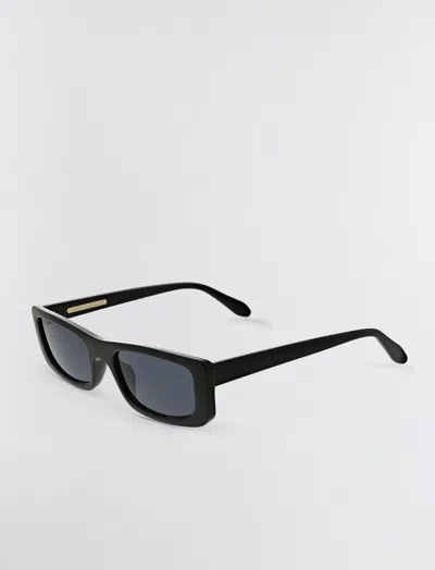 Bcbgmaxazria Modern Icon Rectangle Sunglasses In Black