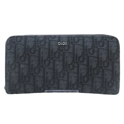 Dior Oblique Grey Canvas Wallet  ()