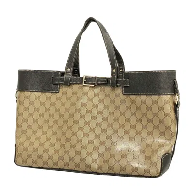 Gucci Brown Canvas Tote Bag ()