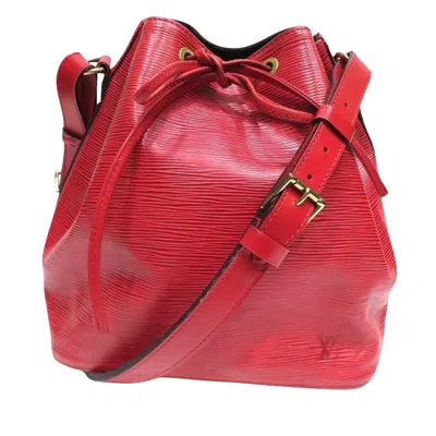 Pre-owned Louis Vuitton Noe Red Leather Shopper Bag ()