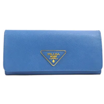 Prada Blue Leather Wallet  ()