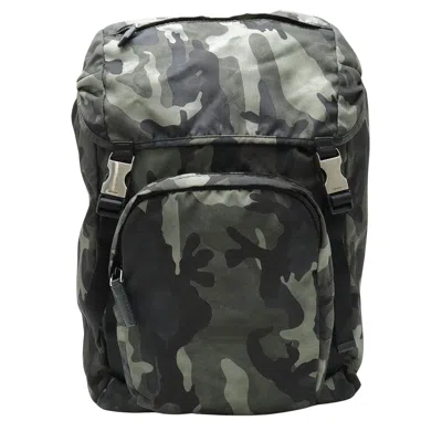 Prada Tessuto Green Synthetic Backpack Bag ()