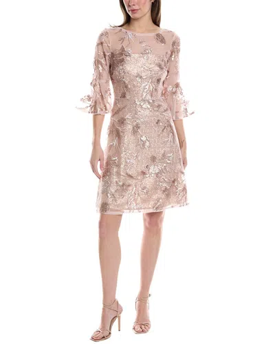 Adrianna Papell Sequin Cocktail Dress In Pink