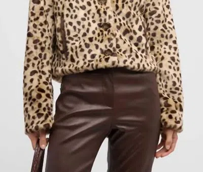 Mother Pony Keg Faux-fur Jacket In Cheetah In Multi