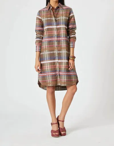 The Shirt Flannel Shirt Dress In Sonoran Plaid In Multi