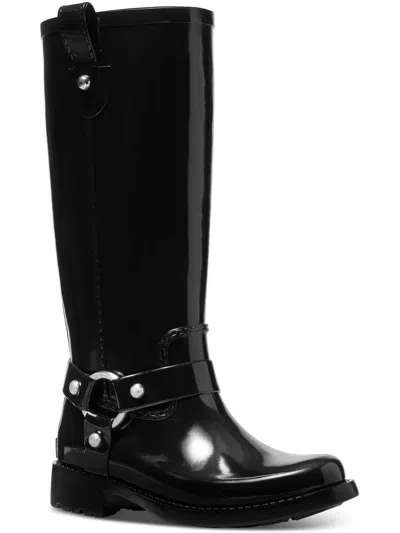 Michael Michael Kors Womens Patent Studded Knee-high Boots In Black