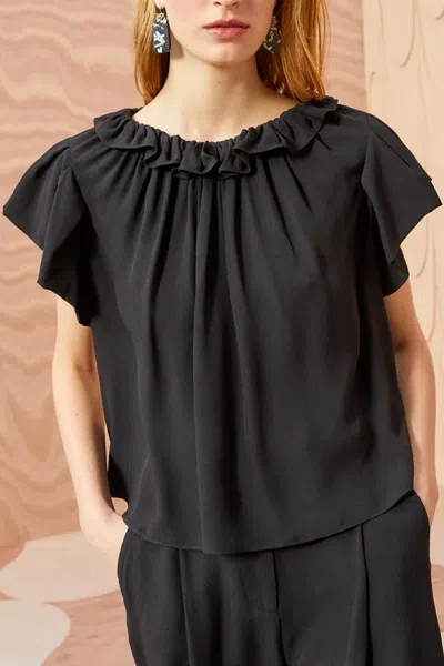 Ulla Johnson Monika Top In Noir In Black