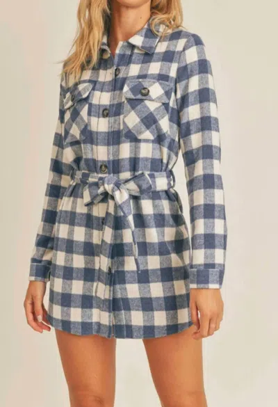 Sadie & Sage Park City Shirt Dress In Blue