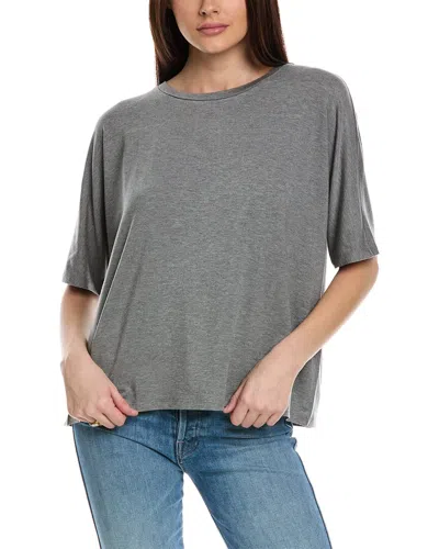 Eileen Fisher Boxy T-shirt In Grey