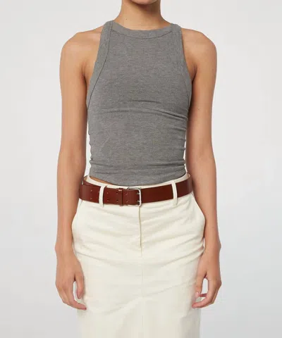 The Line By K Ximeno Sleeveless Stretch-jersey Top In Grey