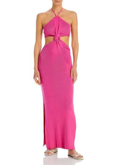 Capittana Mika Womens Halter Long Maxi Dress In Pink
