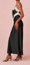 Loveshackfancy Serita Lace-trim Silk Maxi Slip Dress In Black