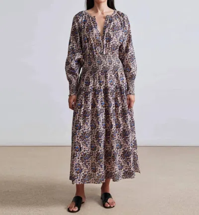 Apiece Apart La Ventura Maxi Dress In Folk Foliage Light In Multi
