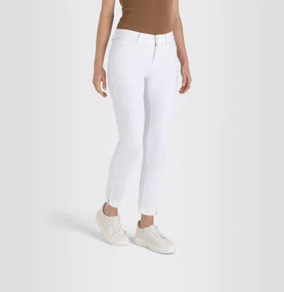 Mac Dream Chic Zip Ankle Jean In White