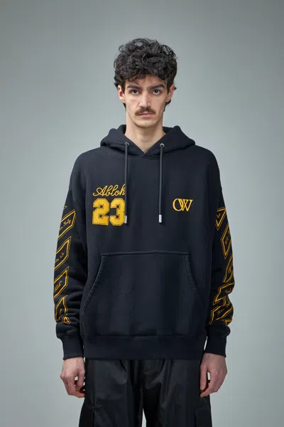 Off-white Ow 23 Skate Cotton Hoodie In Black