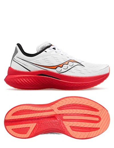 Saucony Men's Endorphin Speed 3 Running Shoes In White/black/red In Multi