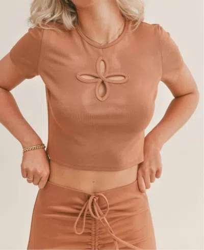 Sage The Label Spice Crop Top In Cinnamon In Brown