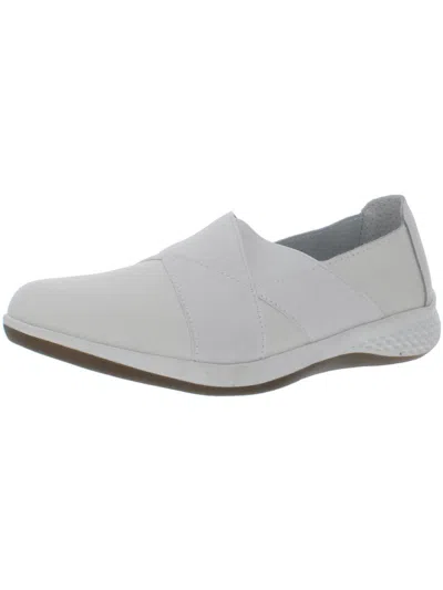 Wanderlust Dolly Womens Laceless Leather Walking Shoes In White