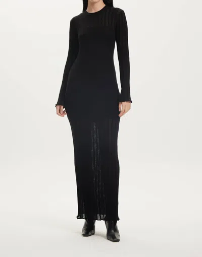 Third Form Black Line Up Maxi Dress