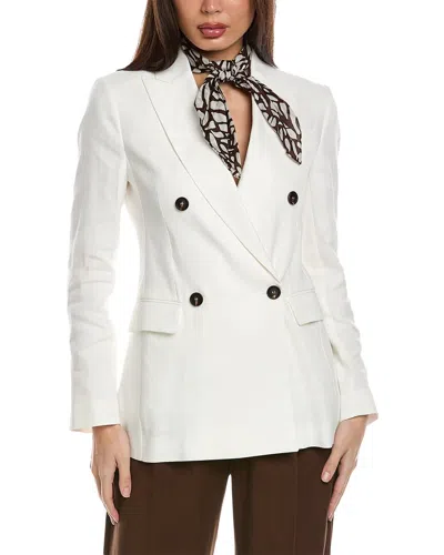 Brunello Cucinelli Linen-blend Blazer In White