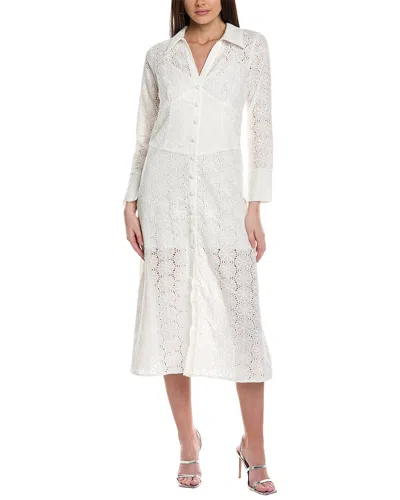 Line & Dot Lydia Midi Dress In White