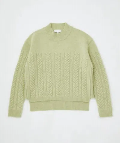 Moussy Women's Mv Cable Knit Sweater In Light Green