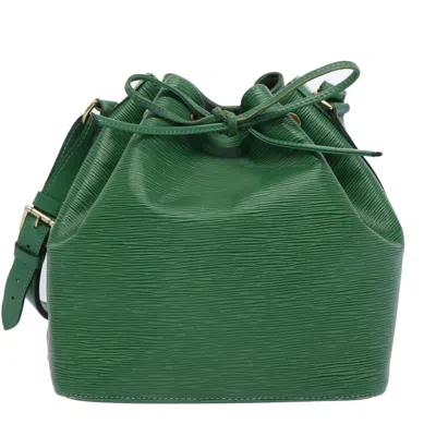 Pre-owned Louis Vuitton Petit Noé Leather Shoulder Bag () In Green