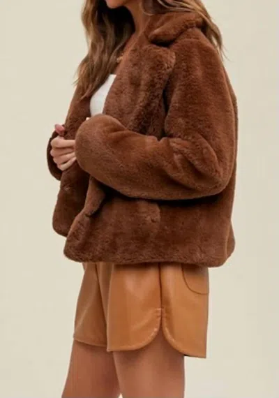 Wishlist Fur Jacket In Brown