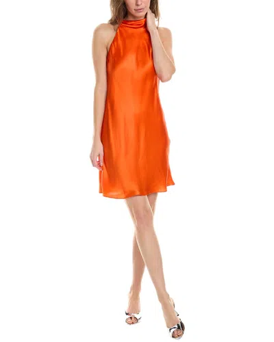 Amanda Uprichard Angelonia Silk Mini Dress In Orange