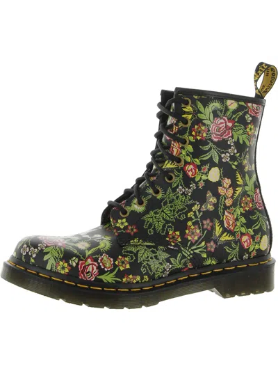 Dr. Martens' 1460 Bloom Womens Leather Floral Ankle Boots In Multi