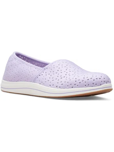 Cloudsteppers By Clarks Breeze Emily Womens Perforated Casual Slip-on Sneakers In Blue