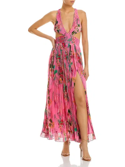 Rococo Sand Womens Chiffon Long Maxi Dress In Multi