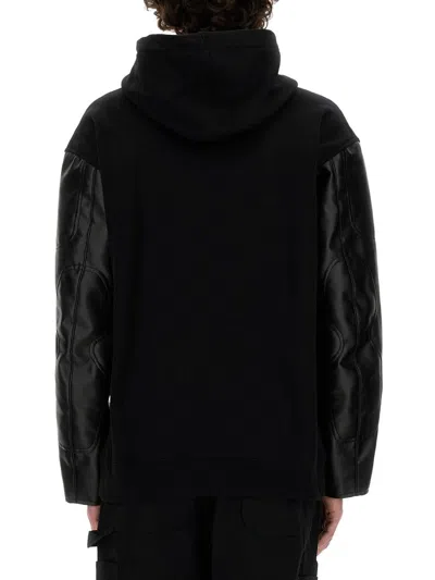 Junya Watanabe Mens Blk Blk X Patta Branded Relaxed-fit Cotton-jersey Hoody In Black