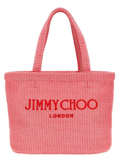 Jimmy Choo Beach Tote E/w Tote Bag Pink