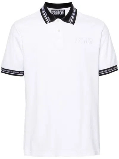 Versace Jeans Couture Monogram Polo In White
