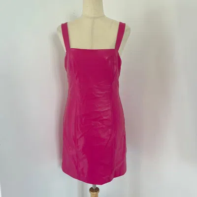 Pre-owned Rotate Birger Christensen Rotate Herlina Faux Leather Mini Dress
